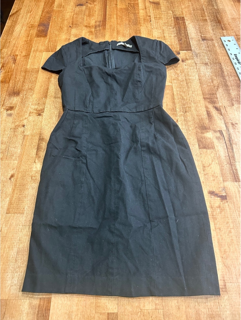 Banana Republic Black Cotton Blend Sheath Dress Size 6P